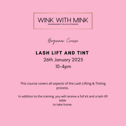 Beginner Lash Lift & Tint Course Jan 26th 2025