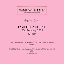 Beginner Lash Lift & Tint Course Feb 23rd 2025