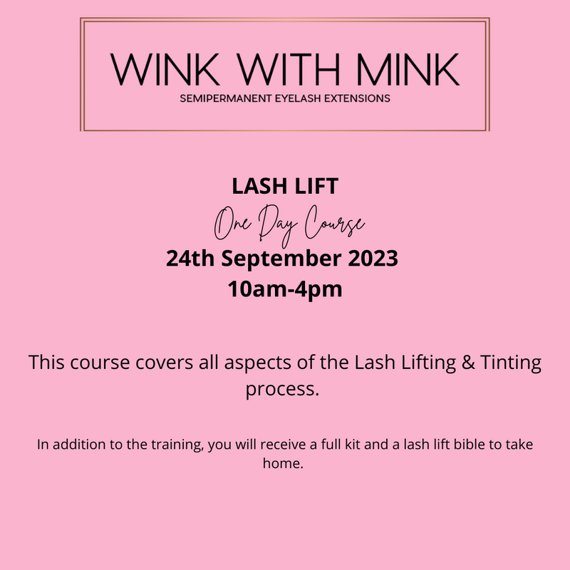 Beginner Lash Lift Course 24th September 2023