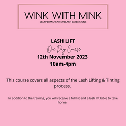 Beginner Lash Lift Course 12th November 2023